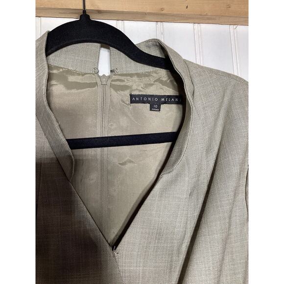 Antonio Melani Sheath Dress Womens 10 Brown Lined Sleeveless Ladies Work Party - Picture 4 of 8